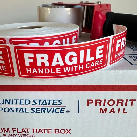 100 Fragile Labels Stickers Seller Shipping Supplies Handle with Care - Picture 5 of 7